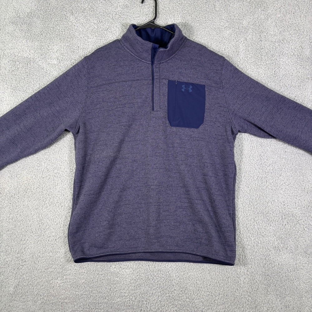 Under Armour Mens Specialist Henley 2.0 Fleece Pullover Blue 3XL 1316276